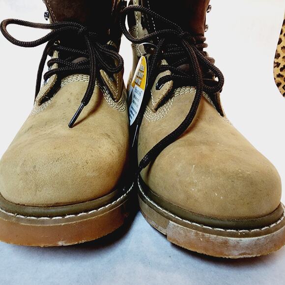 Muck Boots Leather Waterproof Work premium 6" boot Mens 7.5 NWT Thinsulate suede - Picture 3 of 14